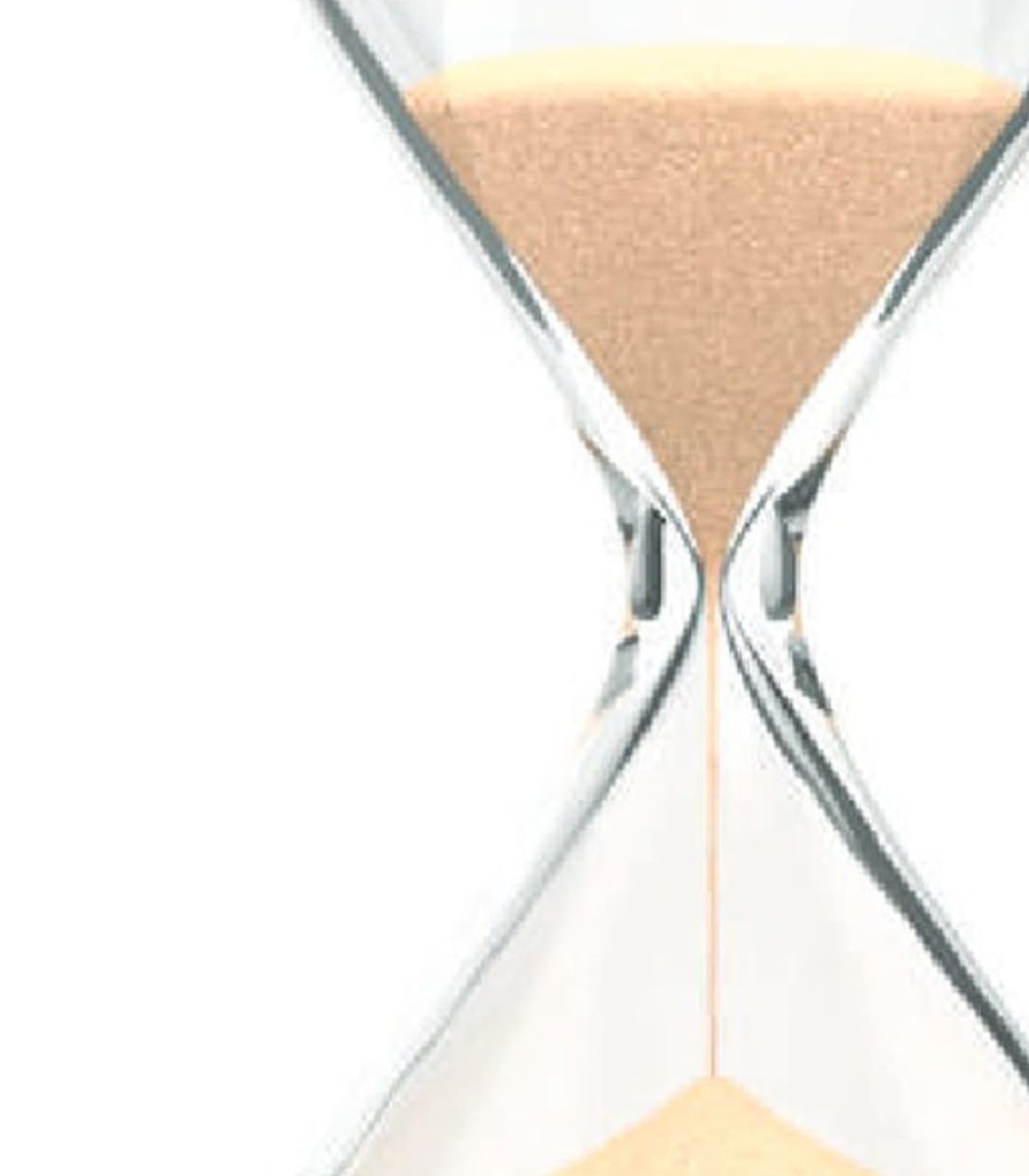 Hourglass representing deliberate CX transformation